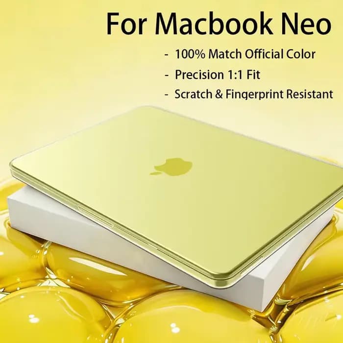Étui pour ordinateur portable MacBook Neo 13 pouces 2026, coque rigide en plastique mat, couleur officielle, 100% compatible avec A3404