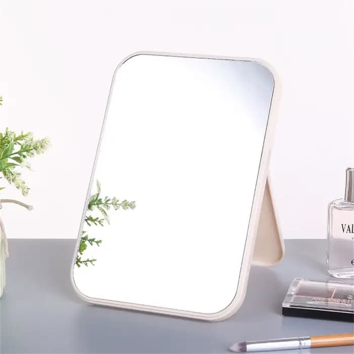 Miroir de maquillage de bureau portable avec support
