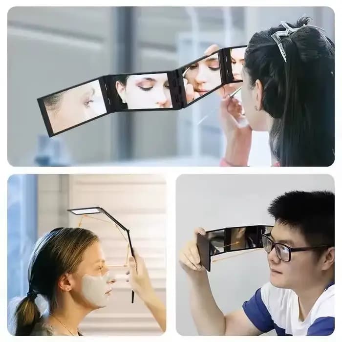 Miroir de maquillage pliable et Portable à 4 voies