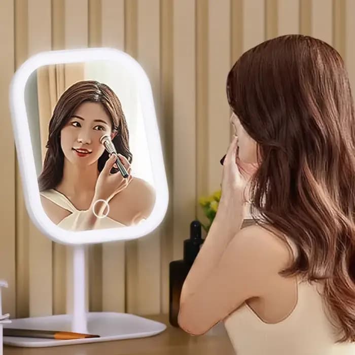 Miroir de maquillage LED avec lumière 3 couleurs