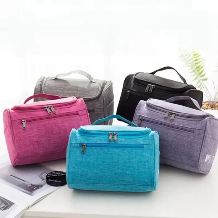 Trousse de Toilette Portable Suspendue pour Maquillage et Accessoires – Organisateur de Voyage pour Hommes et Femmes