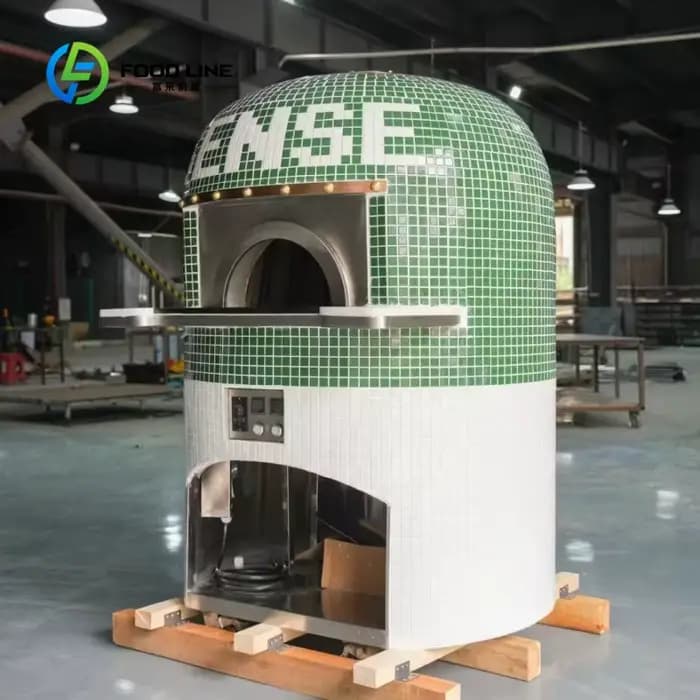Four à pizza commercial personnalisable, grand format, style napolitain, en briques, 500 degrés, électrique, gaz, bois, pour boulangerie, en argile sur mesure