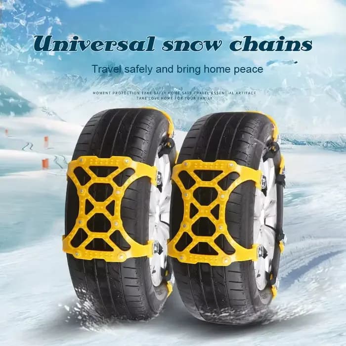 Chaînes de pneus de neige de voiture, roues de pneus de boue, ceinture antidérapante épaisse pour voiture/SUV/camion, Portable, facile à monter, voiture de Traction d'urgence