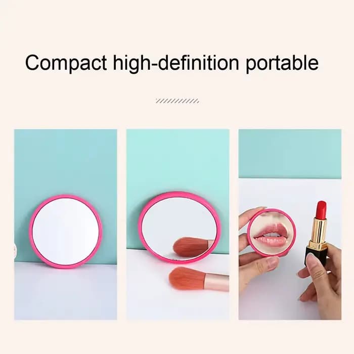 Gros petit miroir rond Logo personnalisé rouge rose blanc noir