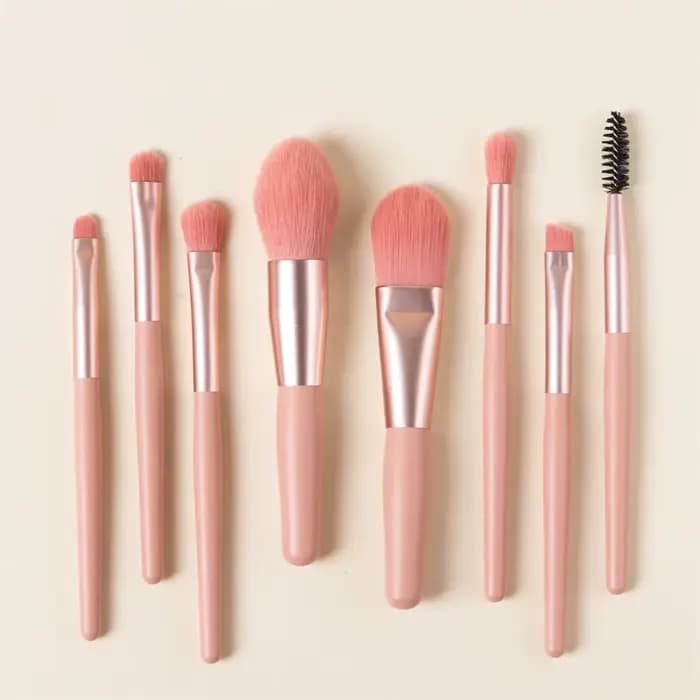 Ensemble de 8 mini-pinceaux de maquillage doux et moelleux