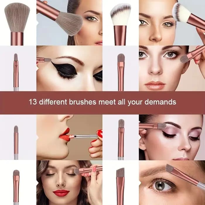 Ensemble de pinceaux de maquillage synthétiques doux de qualité supérieure