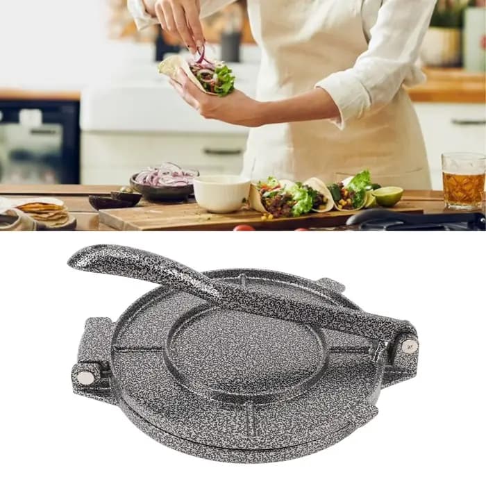 ZK40 Presse à Tortilla 6,3 pouces en alliage d'aluminium pâte à farine Tortilla Taco presse Roti Maker pour le petit déjeuner à la maison
