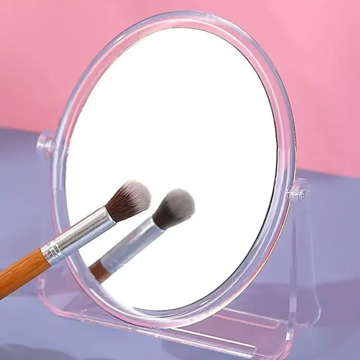 Mode 360 ° Miroir cosmétique rotatif Double face avec support
