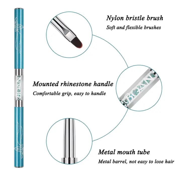 BQAN Double pinceau à ongles pour dessin