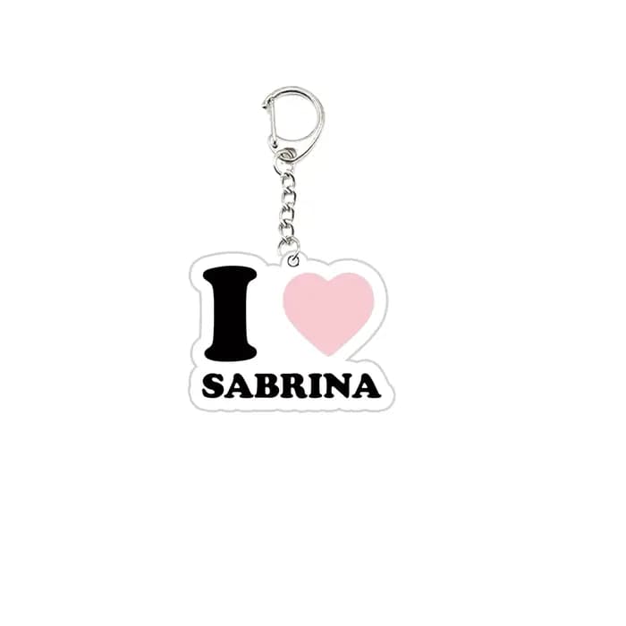 Porte-clés de charpentier Singer Sabrina populaire, pour sac d'accessoires, porte-clés en acrylique, pendentif drôle, bijoux cadeau pour Fans