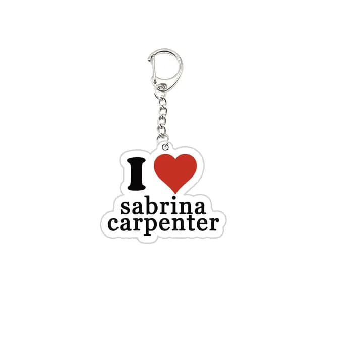 Porte-clés de charpentier Singer Sabrina populaire, pour sac d'accessoires, porte-clés en acrylique, pendentif drôle, bijoux cadeau pour Fans