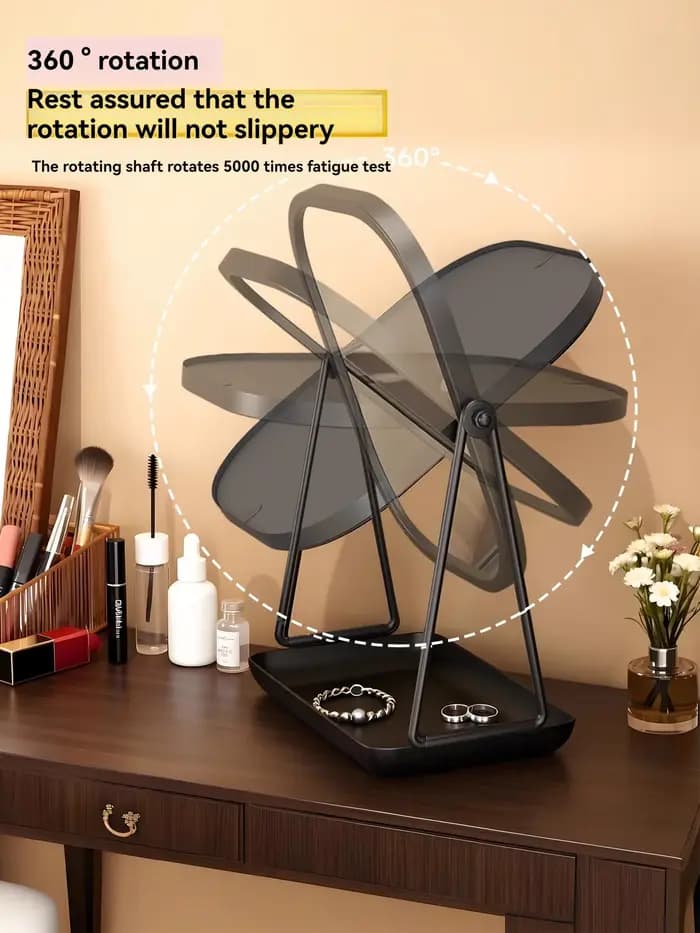 Miroir de maquillage rotatif