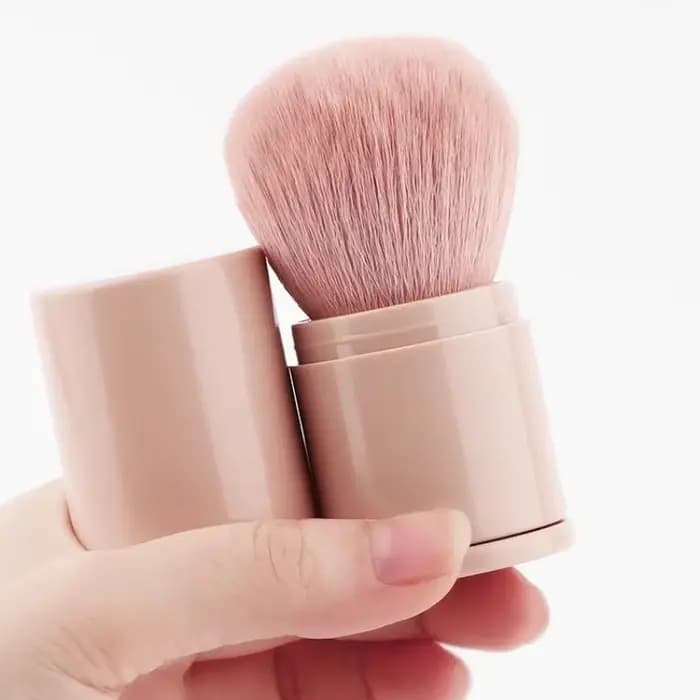 Brosse de maquillage à tête rétractable pour femme et fille