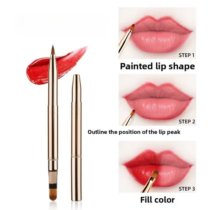Pinceau de maquillage rétractable pour lèvres
