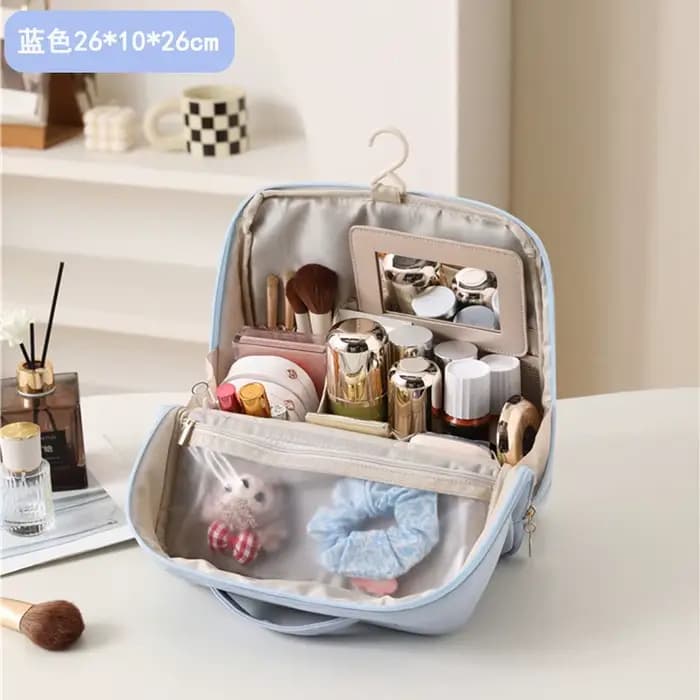Sac de rangement pour cosmétiques avec miroir intégré