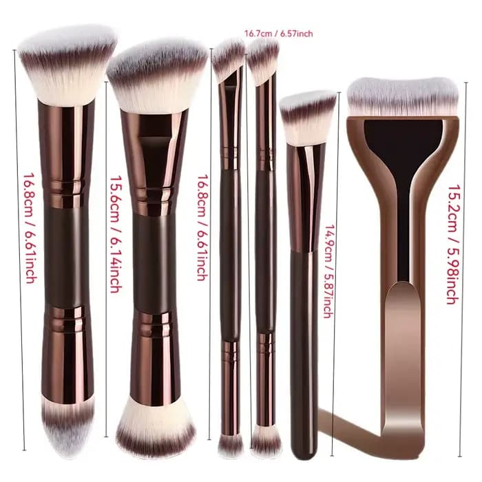 Ensemble professionnel de 6 pinceaux de maquillage