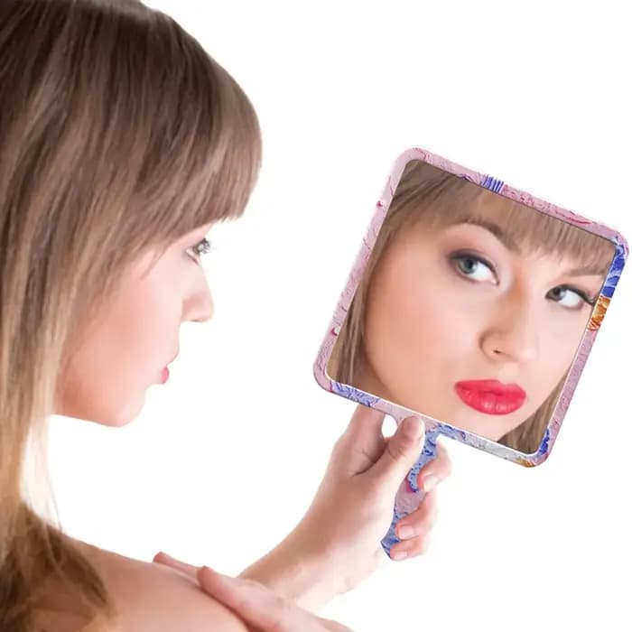 Miroir de maquillage à main