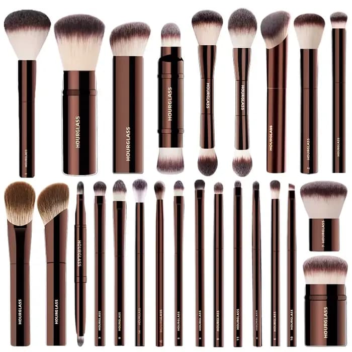 Hourglass Cruelty Free Maquillage Brush-2024New 10 Pinceaux Ensemble Blush Poudre Fard À Paupières Fond De Teint Brosse