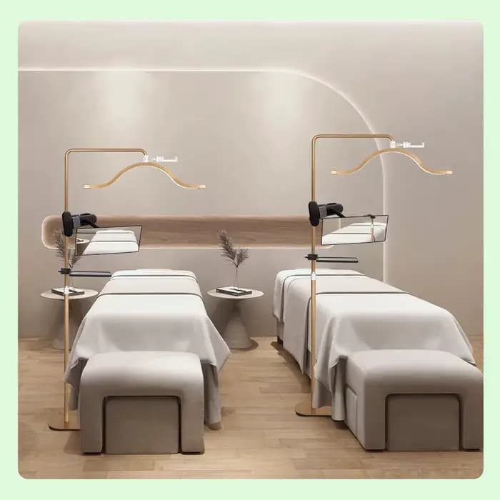 Miroir flexible à clipser pour salon de coiffure