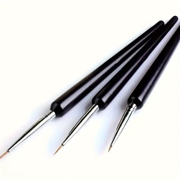 Ensemble de 3 pinceaux de précision pour nail art
