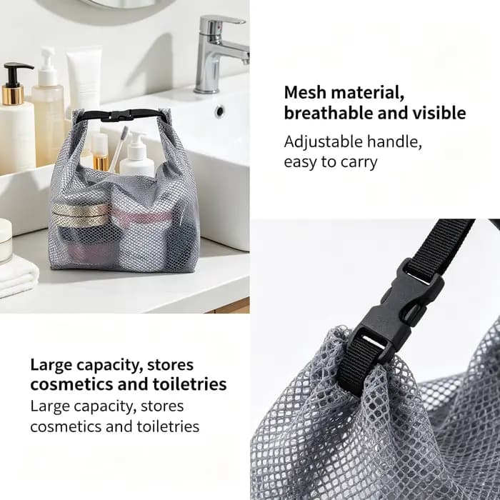 Trousse de toilette en maille imperméable