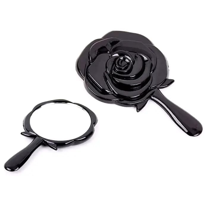 Miroir de courtoisie à main Vintage Rose