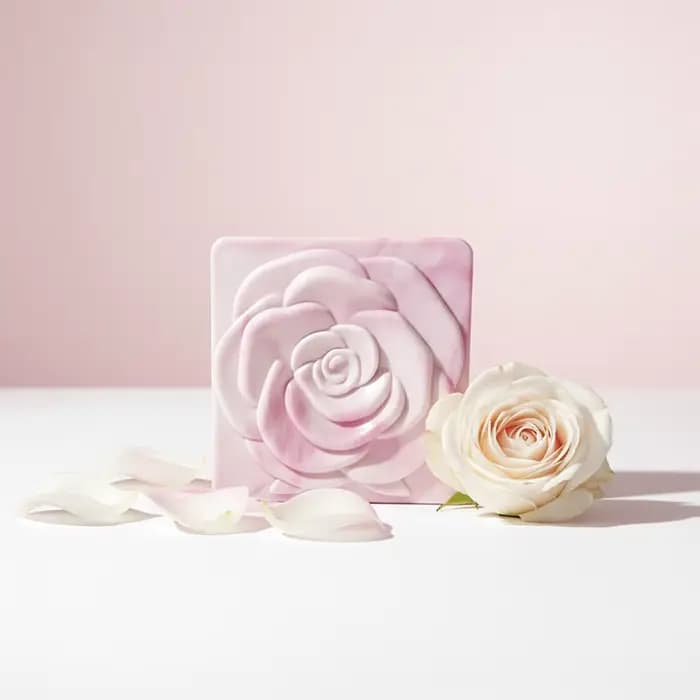 Miroir Rose carré de 7cm avec sac de rangement