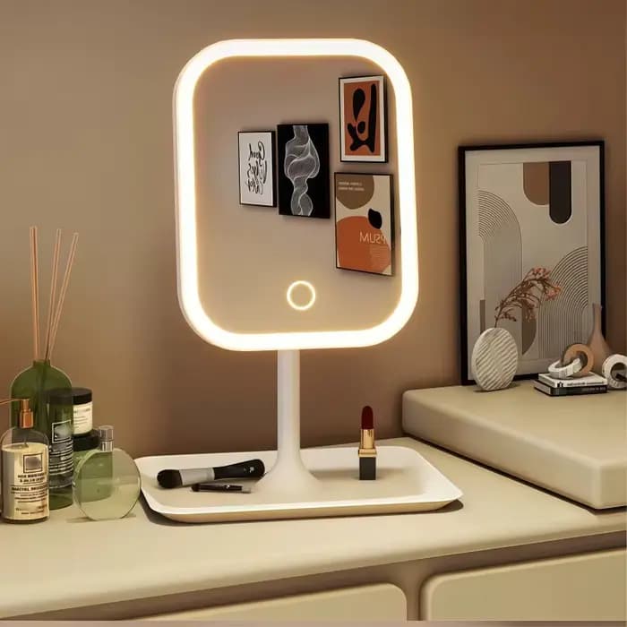 Miroir de Maquillage LED Moderne de Niche pour Bureau
