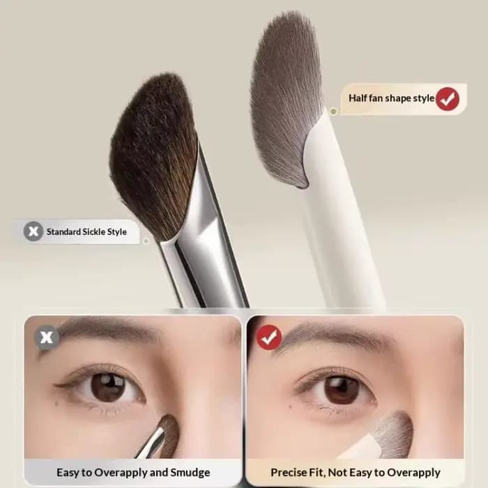Nouveau pinceau de contour semi-éventail à poils doux pour un façonnage précis