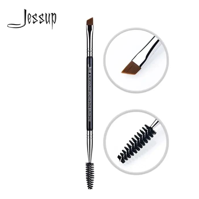 Jessup pinceau de maquillage pour sourcils double tête pinceaux à cils