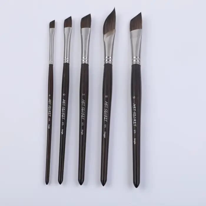 Artsecret 975 ANGLE acrylique aquarelle peinture brosse écureuil cheveux mélange carbonisé bambou tige papeterie dessiner Art-outil fournitures
