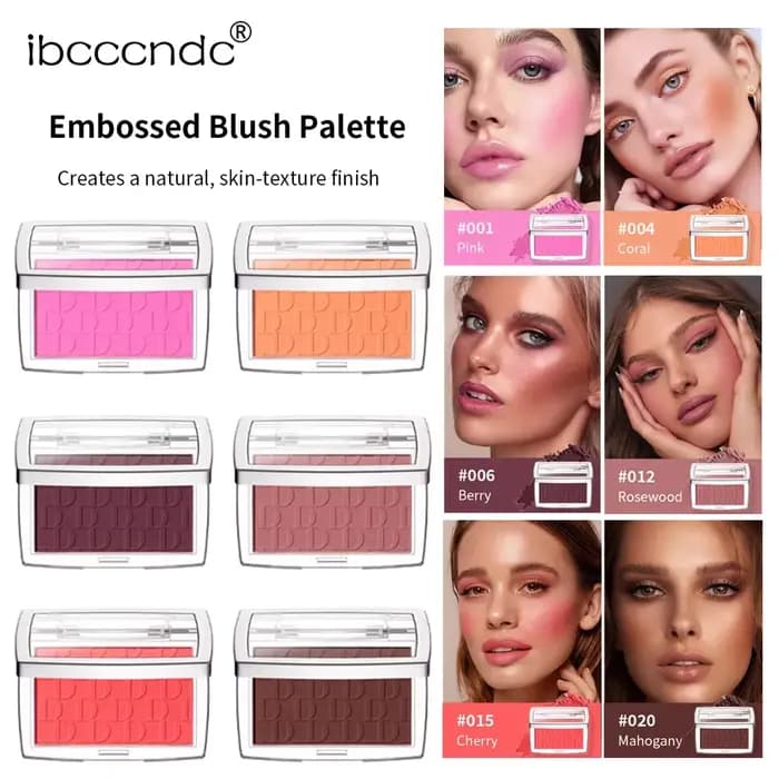 Palette de fards à joues en relief mat
