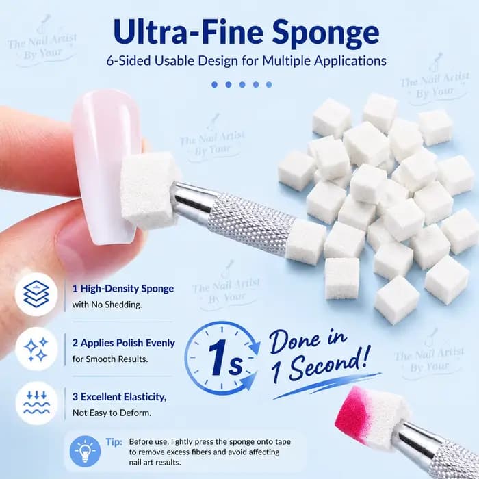 Éponge douce pour nail art
