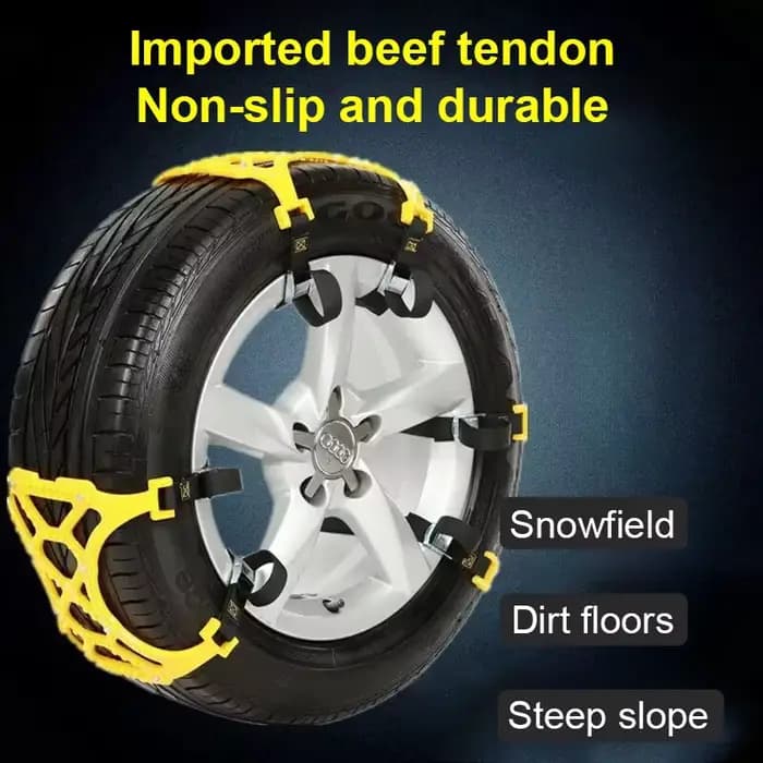 Chaînes de pneus de neige de voiture, roues de pneus de boue, ceinture antidérapante épaisse pour voiture/SUV/camion, Portable, facile à monter, voiture de Traction d'urgence