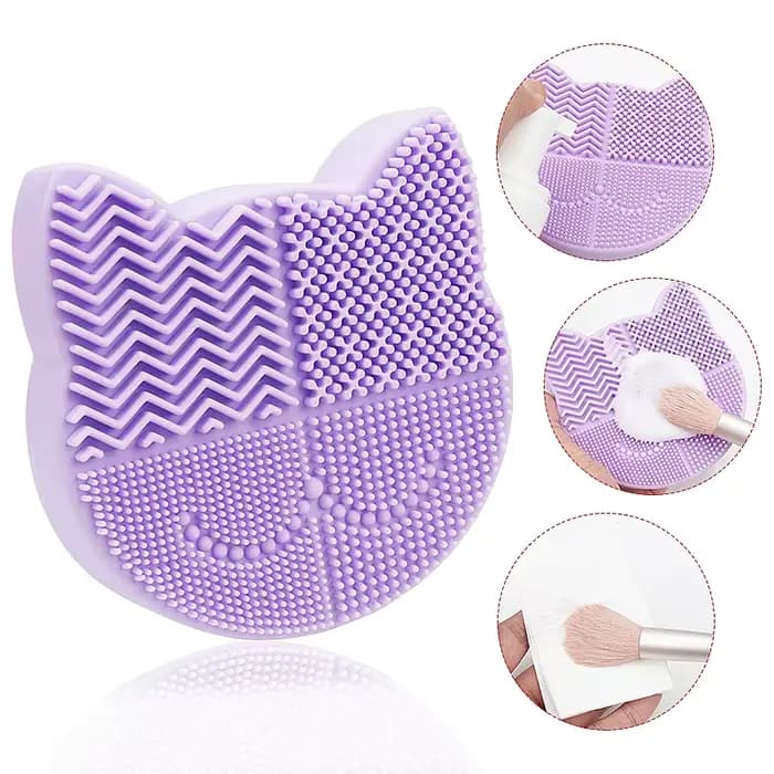 Boîte de rangement de nettoyage de brosse de maquillage en Silicone