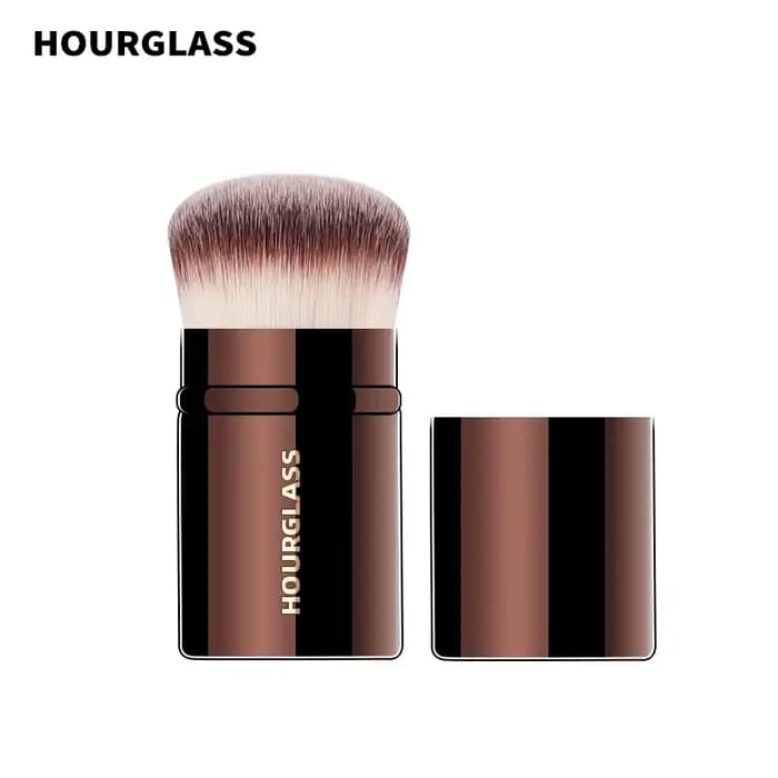 Pinceau de maquillage professionnel rétractable 3-en-1 multifonction pour fond de teint