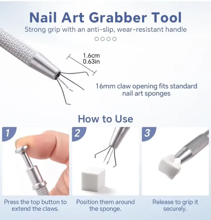 Éponge douce pour nail art