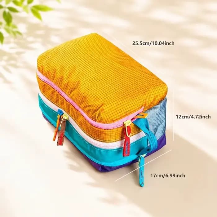 Trousse de Toilette Multi-Compartiments Couleur Dopamine