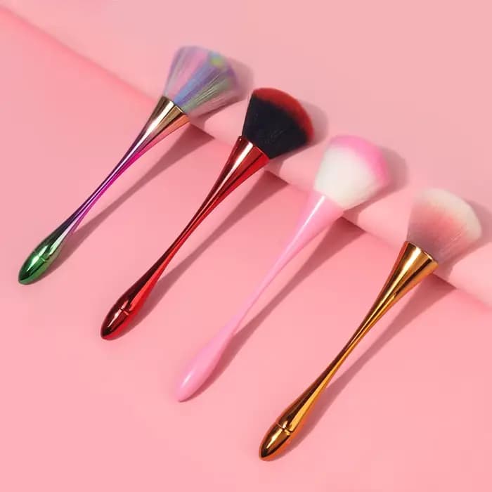 1 pinceau cosmétique, pinceau à poudre libre, pinceau illuminateur surdimensionné, pinceau à blush, pinceau à poils doux, houppette de fixation de maquillage, outils de beauté