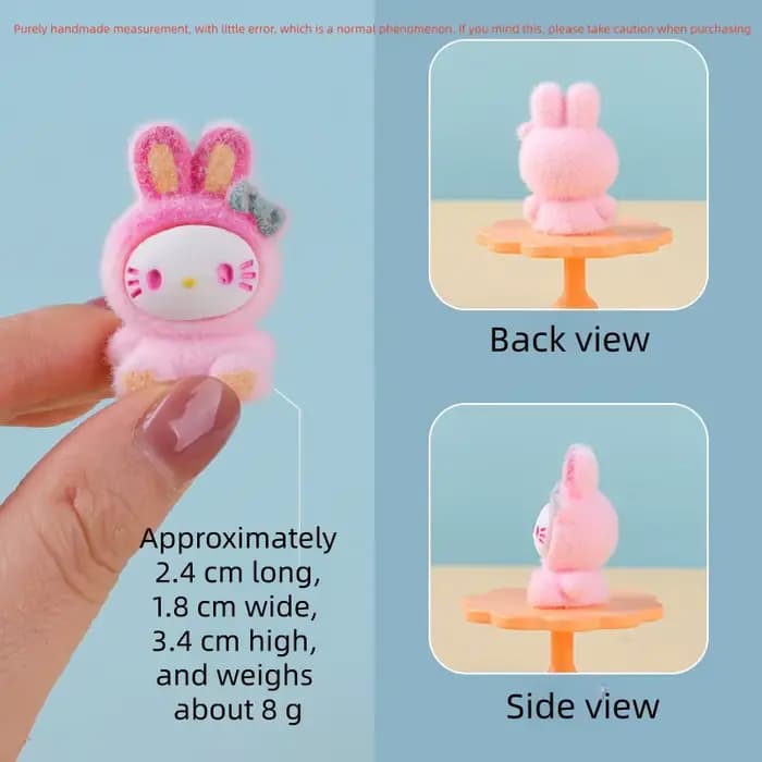 Accessoire mignon en forme de lapin floqué dégradé