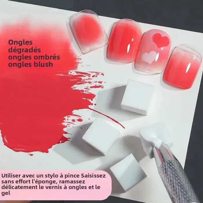 Éponge pour Nail Art, 50 pièces