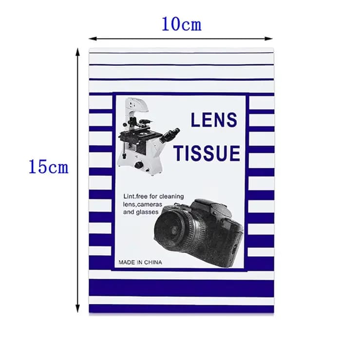 50 pièces/lentille papier 10*15 cm grand lentille papier d'essuyage miroir unique Microscope COD