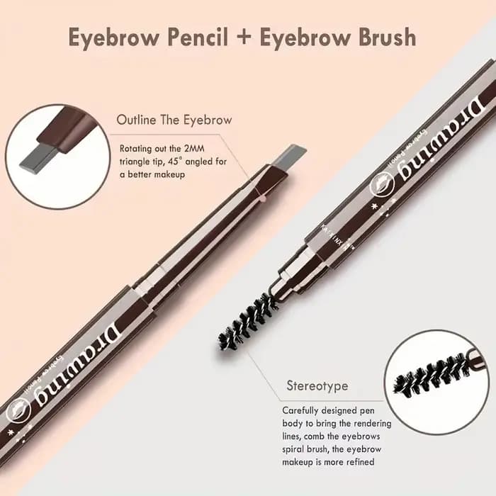 Crayon à sourcils imperméable à Double tête extrêmement fin