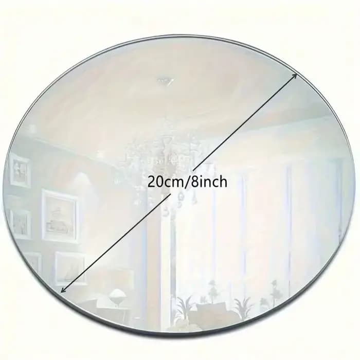 Miroirs ronds en acrylique de 8 pouces, centres de Table de mariage, assiettes à bougies circulaires, plateaux de miroir de décoration murale pour événements, 10 pièces