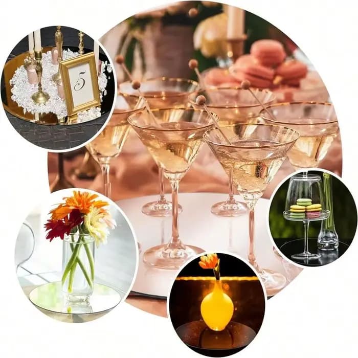 Miroirs ronds en acrylique pour centres de table, plaques de bougies circulaires pour mur, centres de Table de mariage, plateau de miroir rond, 10 pièces