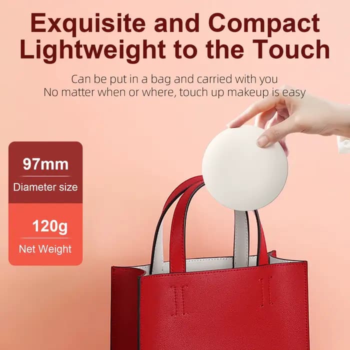 Miroir de maquillage portable intelligent avec lumière LED