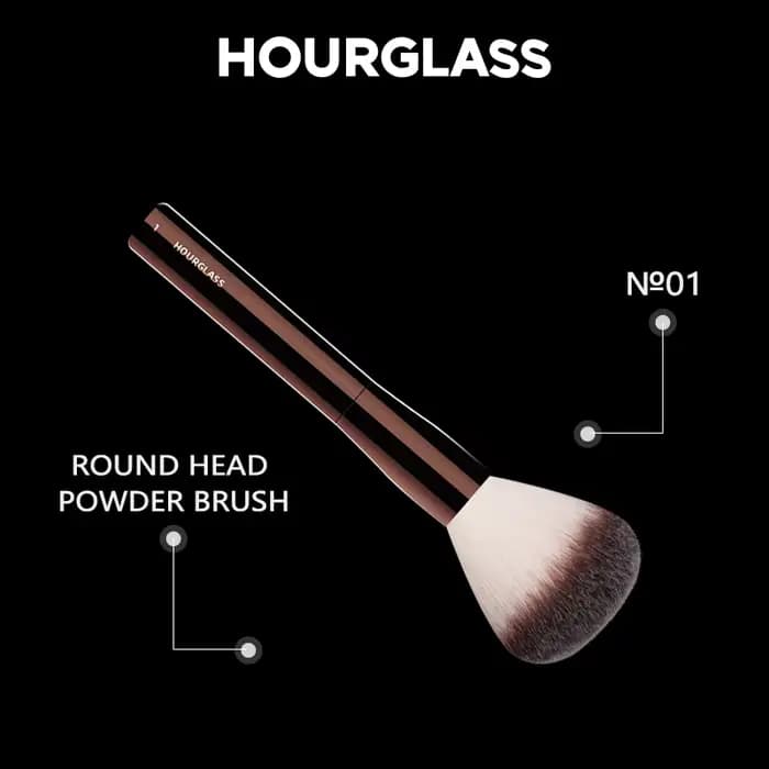 Pinceau de maquillage sablier-brosse à poudre à tête ronde No.1