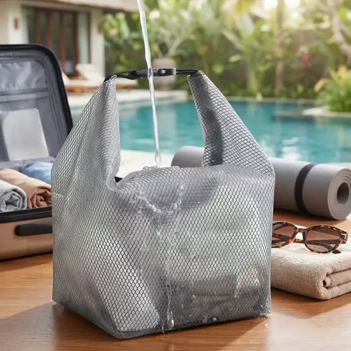 Sac de toilette transparent imperméable pour cosmétiques