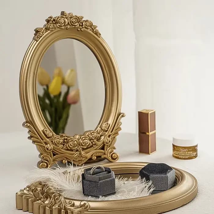 Miroir de Table à cadre sculpté de Style palais français rustique