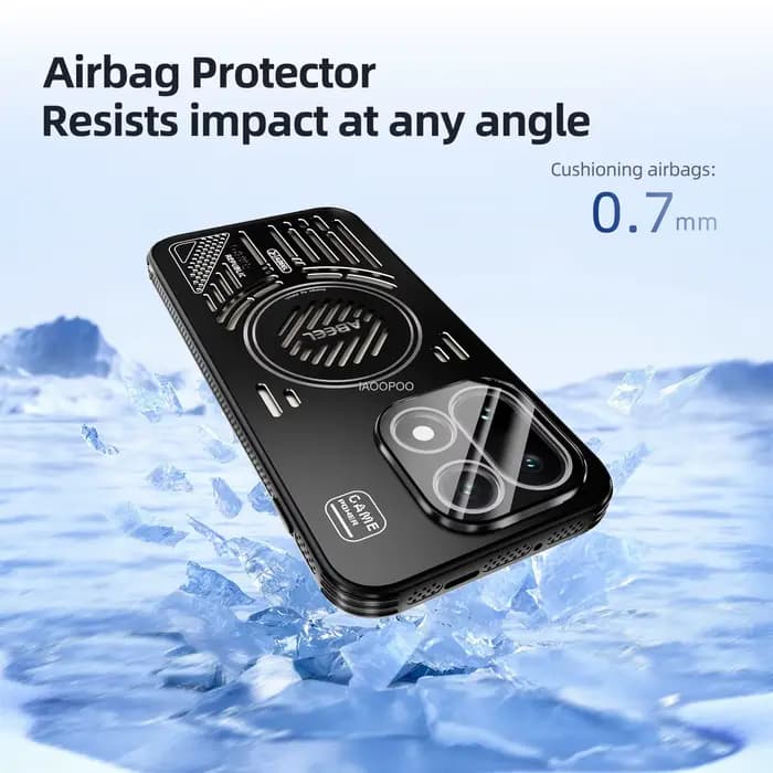 Coque en TPU avec dos en aluminium ajouré pour OnePlus 15 15R 13T 13S ACE 6 6T, compatible avec la recharge magnétique sans fil et dotée d'un film de protection d'objectif en verre